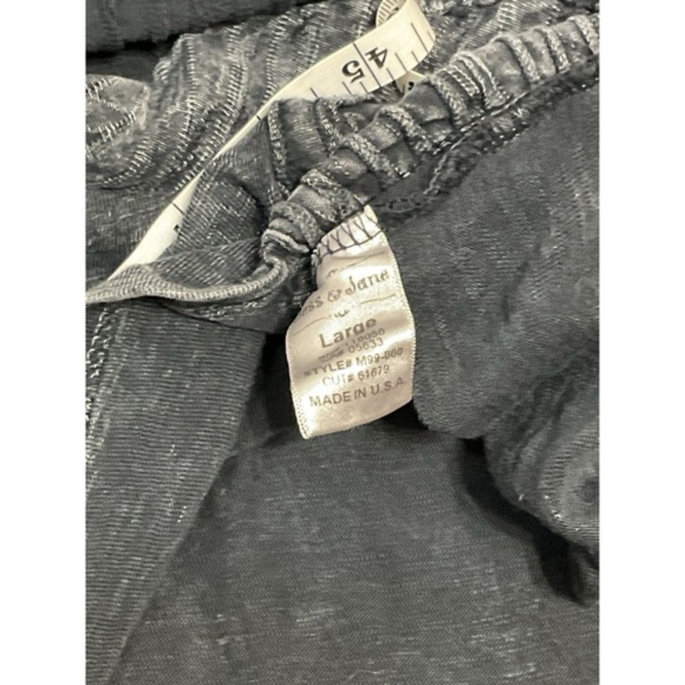 Jess & Jane Cowl Neck Mineral Wash Top Womens L 3/4 Dolman Sleeve Front Pockets - Picture 5 of 10